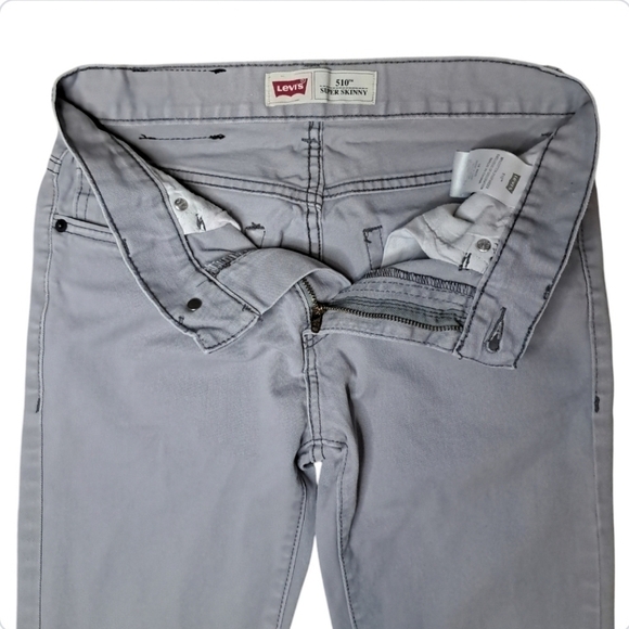 Levi’s 510 Super Skinny Fit Jeans Men’s 29 Grey Stretch Twill - Picture 7 of 16